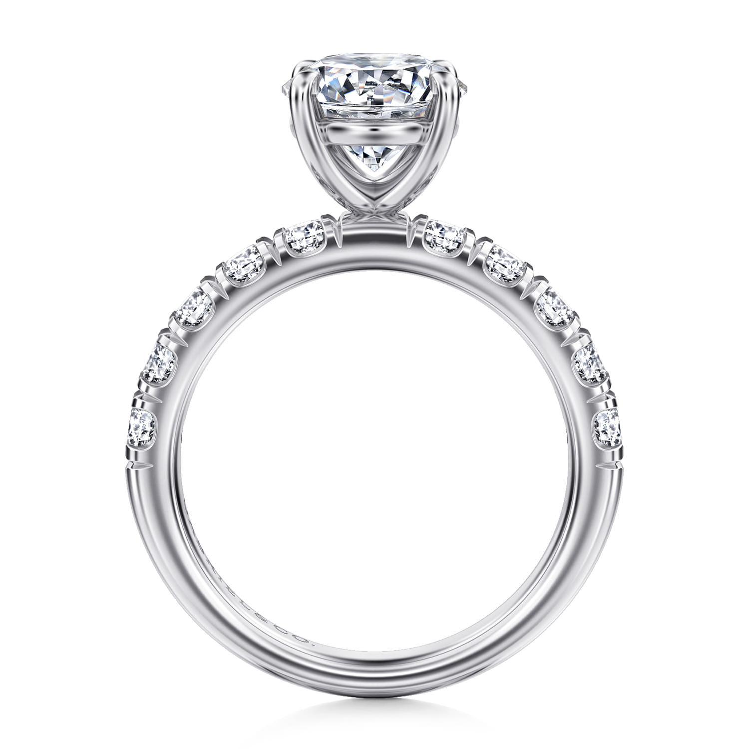 Winslow - 14K White Gold Round Diamond Engagement Ring - 0.8 ct - Shot 2