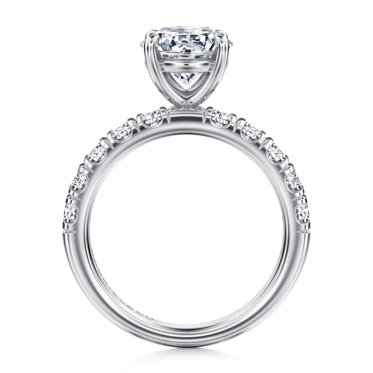 Winslow - 14K White Gold Round Diamond Engagement Ring - 0.8 ct - Shot 2