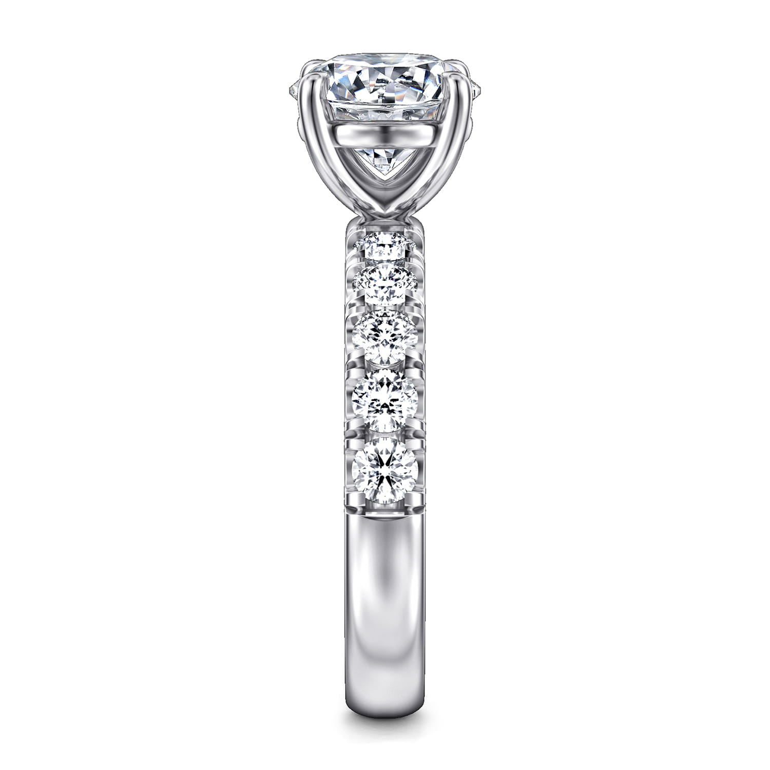 Winslow - 14K White Gold Round Diamond Engagement Ring - 0.8 ct - Shot 5