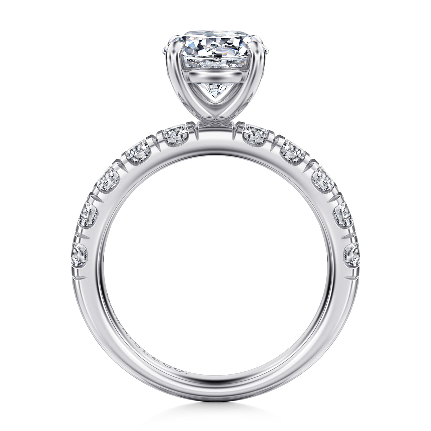 Winslow - 14K White Gold Round Diamond Engagement Ring - 1 ct - Shot 2