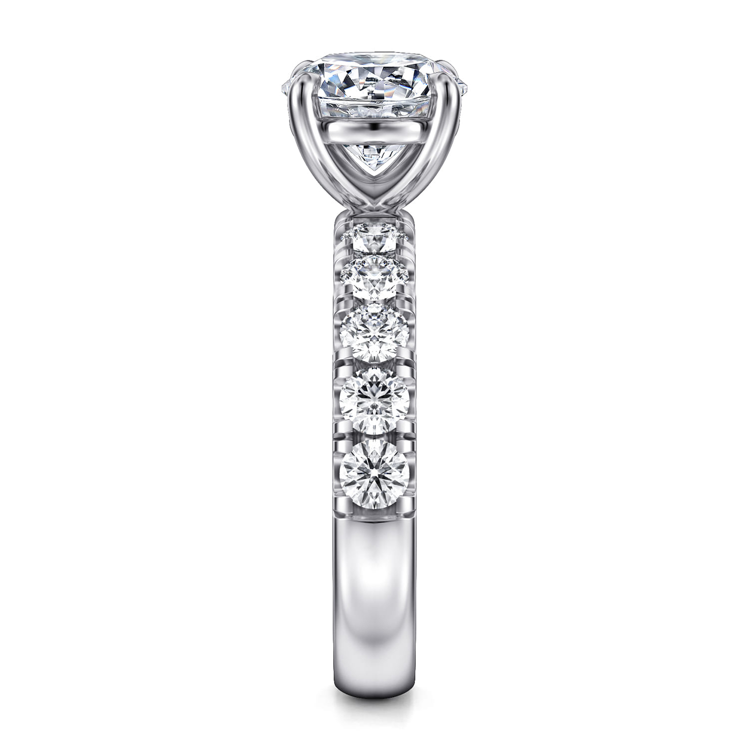 Winslow - 14K White Gold Round Diamond Engagement Ring - 1 ct - Shot 5