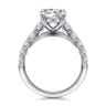 April - 14K White Gold Round Diamond Engagement Ring - 0.95 ct
