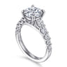 April - 14K White Gold Round Diamond Engagement Ring - 0.95 ct