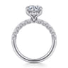 Florah - 14K White Gold Round Diamond Engagement Ring - 0.7 ct