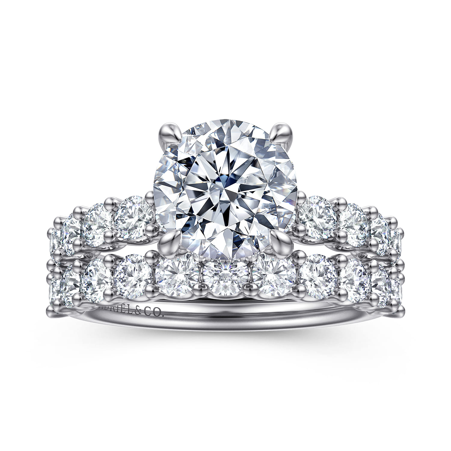 Florah - 14K White Gold Round Diamond Engagement Ring - 0.7 ct - Shot 4