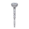 Florah - 14K White Gold Round Diamond Engagement Ring - 0.7 ct