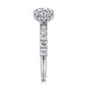 Florah - 14K White Gold Round Diamond Engagement Ring - 0.85 ct