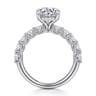 Florah - 14K White Gold Round Diamond Engagement Ring - 1.15 ct