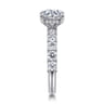 Florah - 14K White Gold Round Diamond Engagement Ring - 1.15 ct