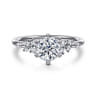 Allure - 14K White Gold Round Diamond Engagement Ring - 0.17 ct
