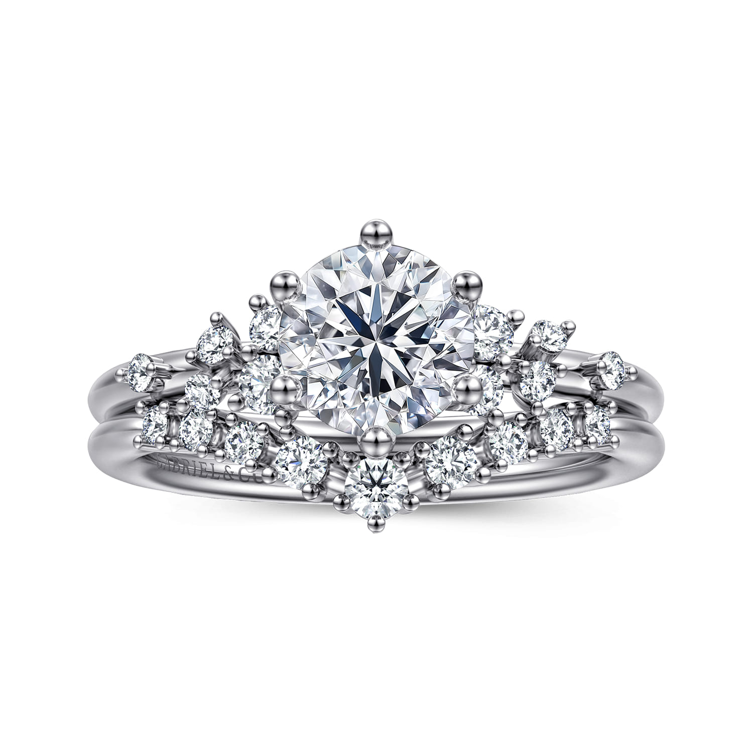 Allure - 14K White Gold Round Diamond Engagement Ring - 0.17 ct - Shot 4