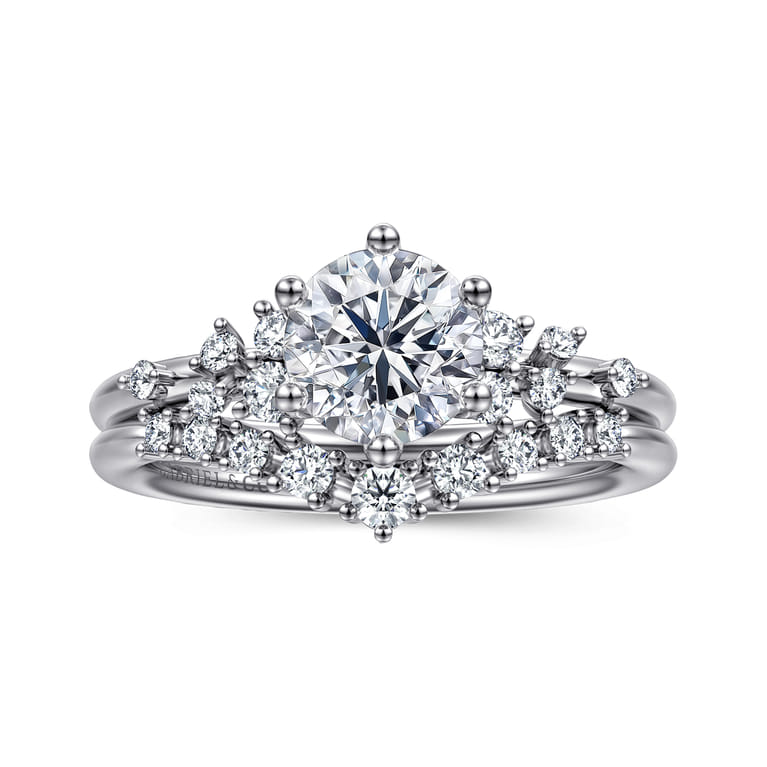 Allure - 14K White Gold Round Diamond Engagement Ring - 0.17 ct - Shot 4