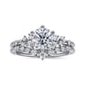Allure - 14K White Gold Round Diamond Engagement Ring - 0.17 ct