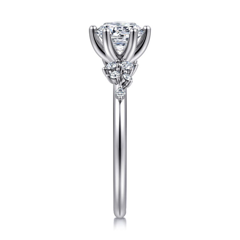 Allure - 14K White Gold Round Diamond Engagement Ring - 0.17 ct - Shot 5