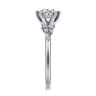 Allure - 14K White Gold Round Diamond Engagement Ring - 0.17 ct