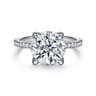 Lorenzo - 14K White Gold Round Diamond Engagement Ring - 0.23 ct