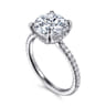 Lorenzo - 14K White Gold Round Diamond Engagement Ring - 0.23 ct