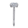 Lorenzo - 14K White Gold Round Diamond Engagement Ring - 0.23 ct