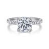 Lorenzo - 14K White Gold Round Diamond Engagement Ring - 0.23 ct