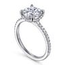 Lorenzo - 14K White Gold Round Diamond Engagement Ring - 0.23 ct