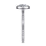 Aspen - 14K White Gold Bezel Set Round Diamond Engagement Ring - 0.09 ct