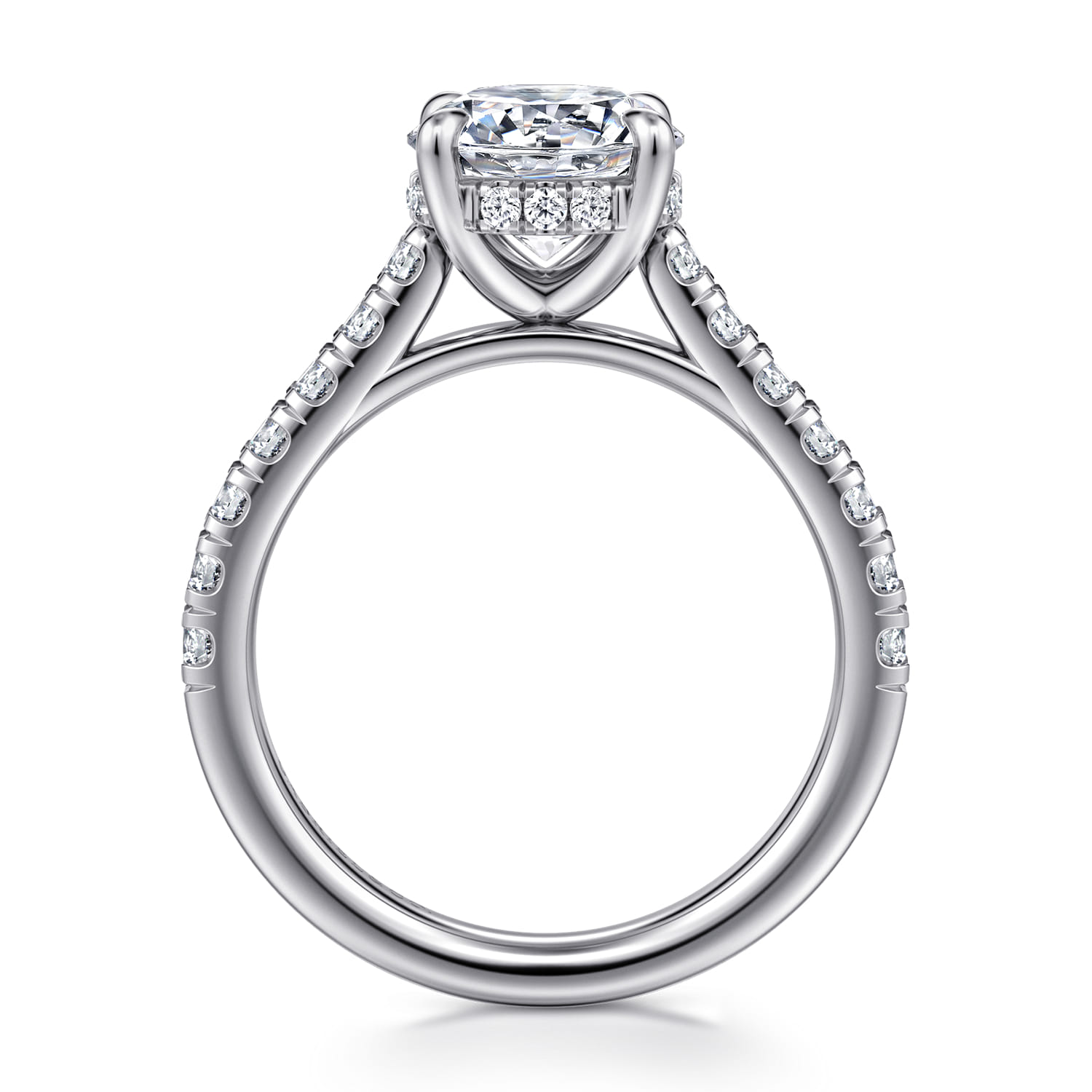 Aline - 14K White Gold Round Diamond Engagement Ring - 0.55 ct - Shot 2