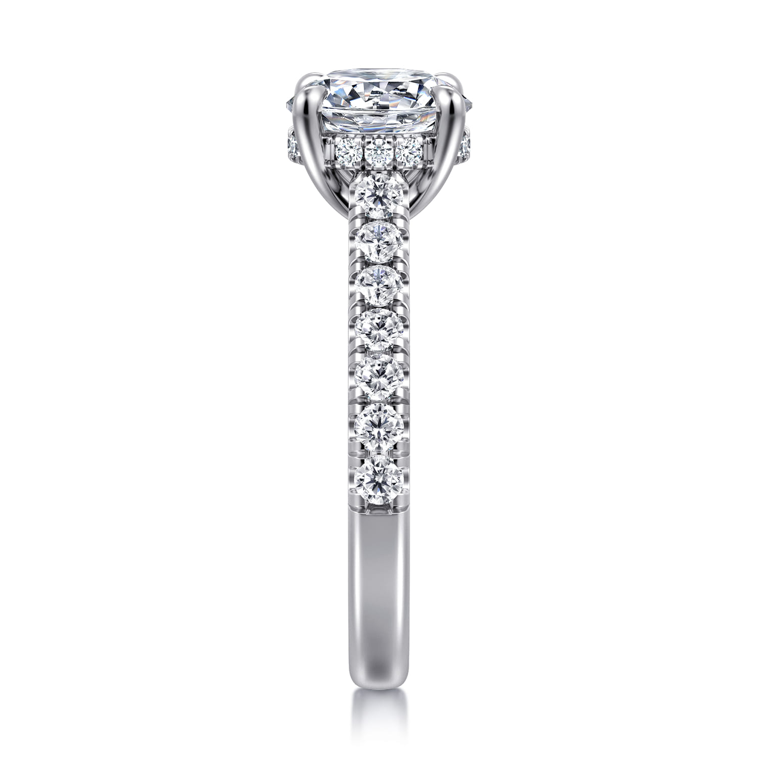 Aline - 14K White Gold Round Diamond Engagement Ring - 0.55 ct - Shot 4
