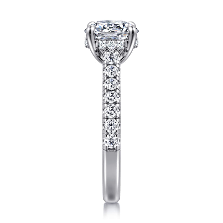 Aline - 14K White Gold Round Diamond Engagement Ring - 0.55 ct - Shot 4