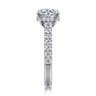 Aline - 14K White Gold Round Diamond Engagement Ring - 0.55 ct