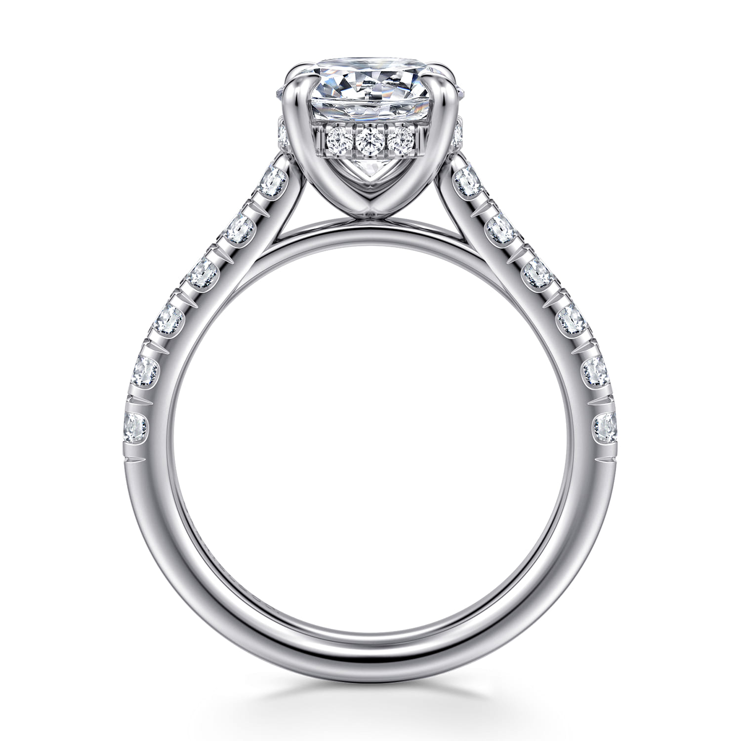 Aline - 14K White Gold Round Diamond Engagement Ring - 0.7 ct - Shot 2