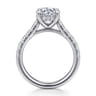 Aline - 14K White Gold Round Diamond Engagement Ring - 0.7 ct