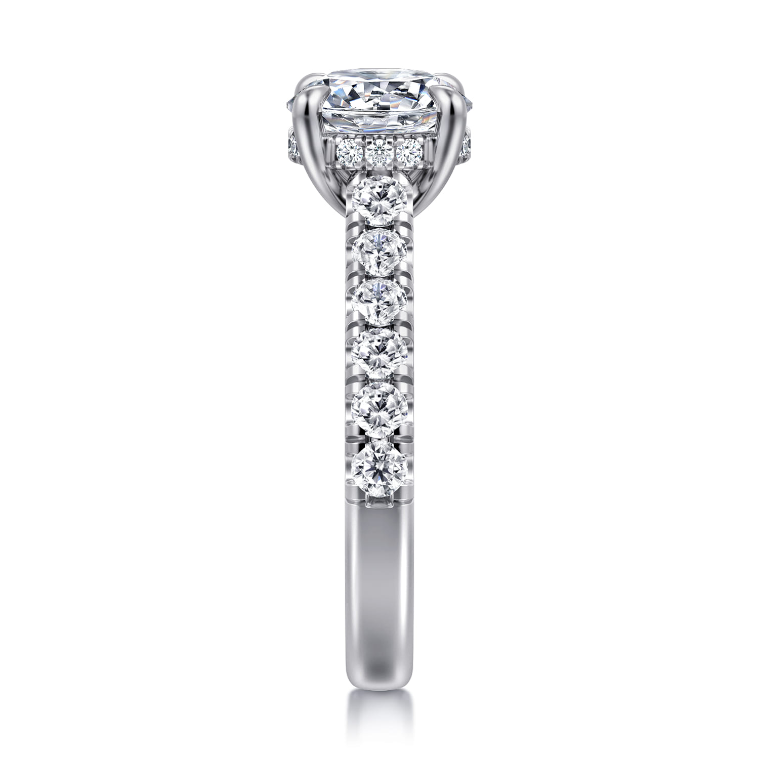 Aline - 14K White Gold Round Diamond Engagement Ring - 0.7 ct - Shot 4