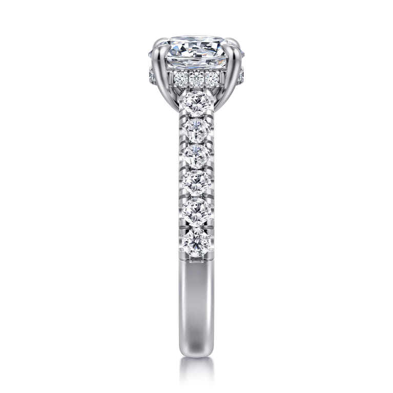 Aline - 14K White Gold Round Diamond Engagement Ring - 0.7 ct - Shot 4