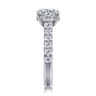 Aline - 14K White Gold Round Diamond Engagement Ring - 0.7 ct