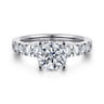 Wyatt - 14K White Gold Round Diamond Engagement Ring - 0.4 ct