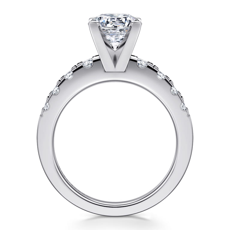 Wyatt - 14K White Gold Round Diamond Engagement Ring - 0.4 ct - Shot 2