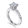 Wyatt - 14K White Gold Round Diamond Engagement Ring - 0.4 ct