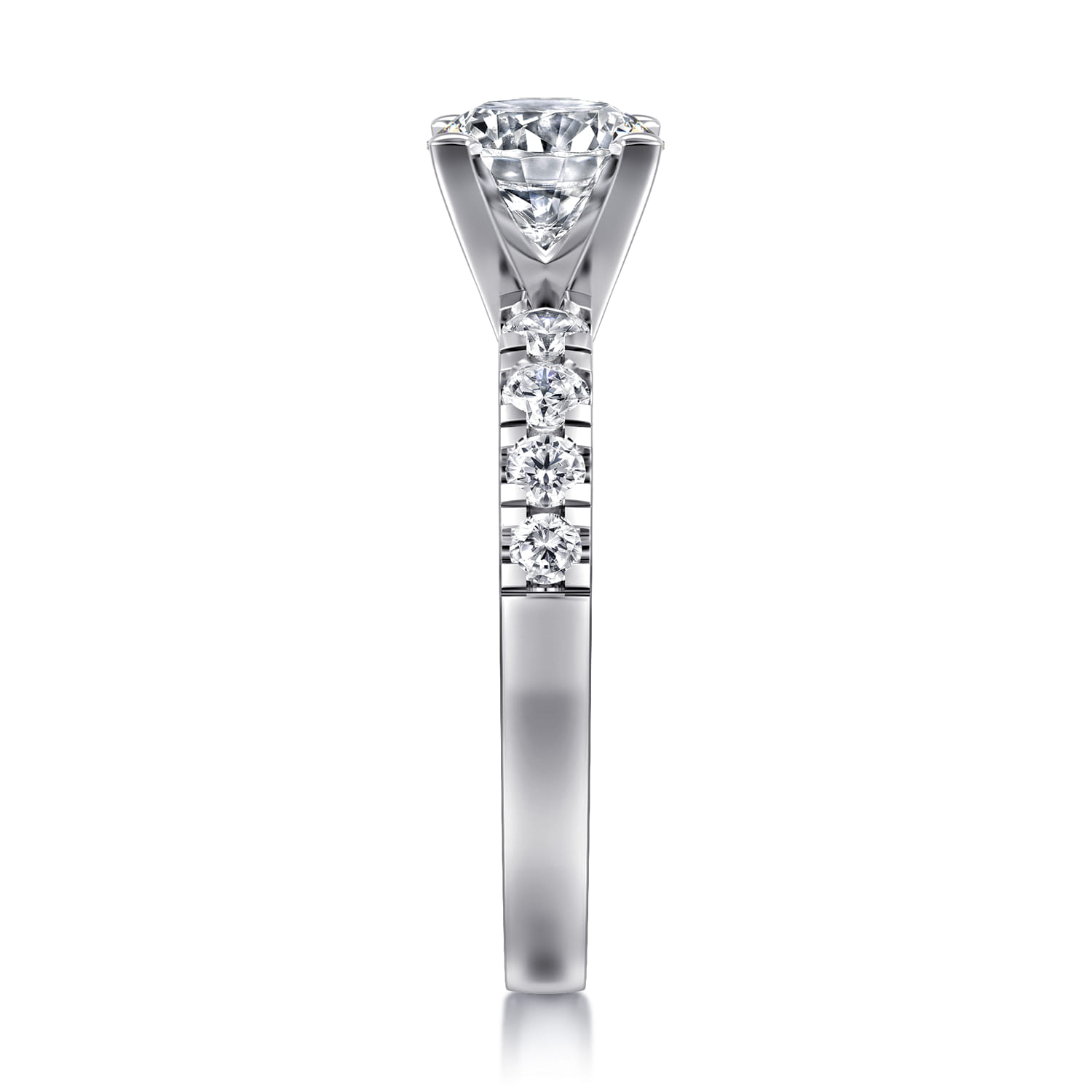 Wyatt - 14K White Gold Round Diamond Engagement Ring - 0.4 ct - Shot 4