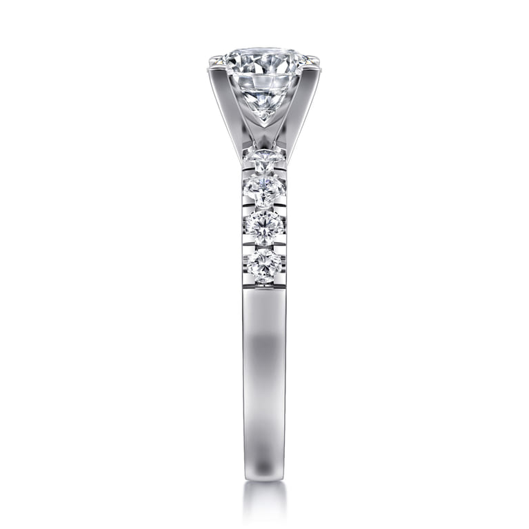 Wyatt - 14K White Gold Round Diamond Engagement Ring - 0.4 ct - Shot 4