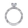 Sadie - 14K White Gold Round Diamond Engagement Ring - 0.12 ct