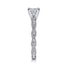 Sadie - 14K White Gold Round Diamond Engagement Ring - 0.12 ct