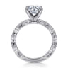 Sadie - 14K White Gold Round Diamond Engagement Ring - 0.13 ct