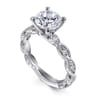 Sadie - 14K White Gold Round Diamond Engagement Ring - 0.13 ct