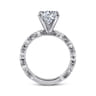 Sadie - 14K White Gold Round Diamond Engagement Ring - 0.13 ct