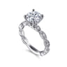 Sadie - 14K White Gold Round Diamond Engagement Ring - 0.13 ct