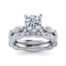 Sadie - 14K White Gold Round Diamond Engagement Ring - 0.13 ct