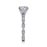 Sadie - 14K White Gold Round Diamond Engagement Ring - 0.13 ct