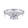 Nicola - 14K White Gold Round Diamond Channel Set Engagement Ring - 0.46 ct