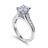 Nicola - 14K White Gold Round Diamond Channel Set Engagement Ring - 0.46 ct
