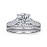 Nicola - 14K White Gold Round Diamond Channel Set Engagement Ring - 0.46 ct